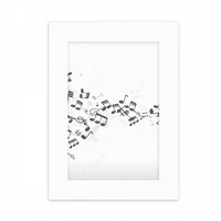 Crne upletene glazbene note Bijela desktop fotografije okvira okvira za prikaz slike Dekoracija umjetnička