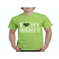 MMF - Muška majica kratki rukav, do muškaraca veličine 5xl - volim svog vojnika