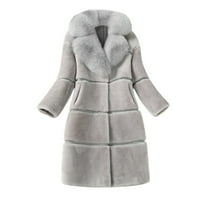 Yuehao kaputi za žene za žene kaput elegantne guste toplom modne gorske odjeće dugačke jakne
