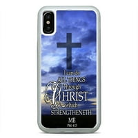 Christian Bible Verse Isus Telefon Slim Slim udara Otporni na tvrdu gume Prilagođeni bijeli poklopac za iPhone 11