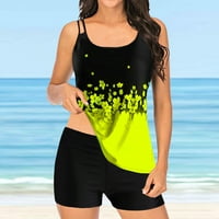 Ženski tankini veliki bikini set digitalni print suspender na plaži Split kupaći kostimi za kupaće kostime