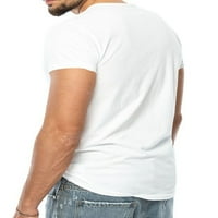 Zodanni muns majica kratki rukav ljetni vrhovi obične fit t majice Soft Basic Tee plaže Pulover bijeli
