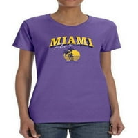 Majica za zabavu u obliku Floride u Miami Floridi, žene -image by shutterstock, ženska srednja sredstva