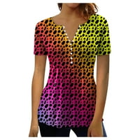 Žene ljetne vrhove Košulje cvjetno tiska Ljeto Trendy Tunika Bluza Vintage Bohemian Majica Teos Ekousn