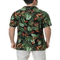 Paille muški cvjetni ispis labave ljetne košulje Casual Beach T Majica Dugme Down Odmor majica Bluza