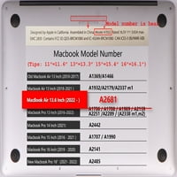 Kaishek plastični Hard Case CASS CASS CASTER kompatibilan sa. Objavljen MacBook Air 13.6 Model dodirne