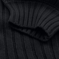 Cardigan džemperi za žene moderne fit džemper pulover casual turtleneck djevojke zbojene crne xl