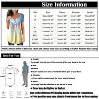 Žene plus veličine vrhovi solidne modne kratkih rukava s kratkim rukavima Ljetne ženske majice xl