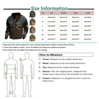 Bazyrey muški jakne veliki i visoki džemper s V-izrezom 3D digitalni tiskarski štand dugme za ovratnik