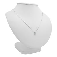 Kolekcija Amanda Rose AGS certifikat 1 3CT Real Diamond Solitaire Privjesak ogrlica za žene u 14k bijelo