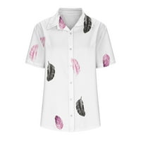 Havajske majice za žene kratki rukav vrhovi bluze Regularne fit t majice Pulover tees vrhovi cvjetni