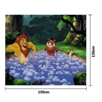 Lion King bacaj pokrivač, šareni poklopac kreveta prozračan za dječje odrasle rođendanski pokrivač