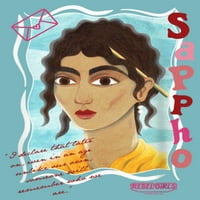 Ženske pobunjeničke djevojke Sappho citat trkački rezervoar Top Tahiti Blue Medium