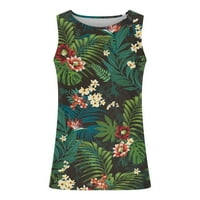 Odeerbi Cisterni tenkovi za muškarce Plaža Havajska tenka TOP Ljetni cvjetni print Sport Camisole Moda