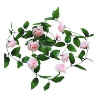 8ft umjetna ruža Garland svilena cvjetna vinova vinova vrata bršljana vjenčanica Garden Decor n4t0