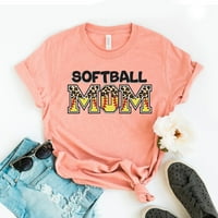 Softball mama Majica majica Pokloni Lover Tee Bejball Top Ženska majica Novi majčin dan Poklon mama