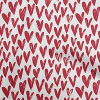 Onoone pamuk fle crvene tkanine Valentinove srčane tkanine za šivanje tiskane plafne tkanine pored dvorišta