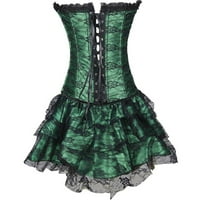 Ženska haljina podne duljina Vintage Gothic Tutu Drend Maxi Haljina Green XXL