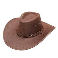 Puno ležerno ležerno ljeto zapadnu modu kaubojski šešir široki dim Travel Sun Cap modne šešire Beige