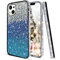 Slučaj za iPhone Plus, Bling dijamantski telefon za žene 3D kristal sjajni iskra Zaštitni poklopac sa