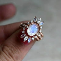 Toyella Hot Sale Inlaid Circon Ring E-Commerce Fashion ženski prsten srebrni br.6