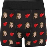 Custom djevojko licem mens boxerts rođendanski dan Darove Donje rublje Kratke hlače sa fotografijom