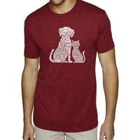 Muška premium Blend Word Art Majica - psi i mačke