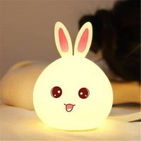 Sh LED dječje noćno svjetlo, slatka zečica noćna svjetlost dječja svjetiljka, promjena boje prijenosne