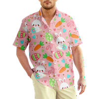 Majice Uskršnje muškarce kratki rukav dječaci Ljetni tanki materijal Kids Havajska majica Man Bluza