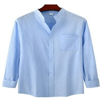 Rejlun muns V bluza za bluzu u kancelariji Obične tuničke košulje odmora s jednim grudima s dugim rukavima