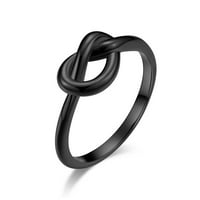 Xinqinghao žene muškarci prsten za čvorove klot srčani titanijum čelični ženski prsten nakit poklon