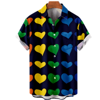 Valentinovo Love Deals Havajska košulja za muškarce Boys 3D crtani film Dječji majica za mušku bluzu