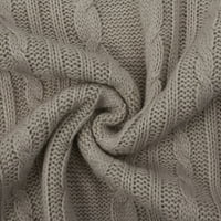 Duks turtleneck za žene jesen i zimska obična turtleneck dugim rukavima pletene džemper 2xl
