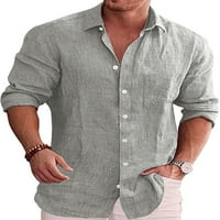 Muški gumb s dugim rukavima niz casual majice
