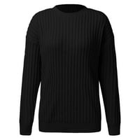 Akiigool pad džempera za žene plus veličine Ženski preveliki batwing dugi rukav podijeljeni rub povremeni