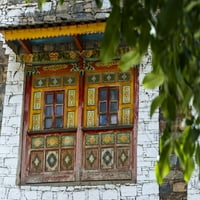 Stara kuća u selu Zhuokeji Headman, Ngawa Tibetan i Qiang Autonomna prefektura, Kina Poster Print Keren
