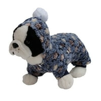 IOPQO PET džemper pas mačak mačka mačka pada i zimska flanel kućna odjeća mornarica xl