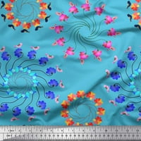 Soimoi pamučna kambrička tkaninska tkanina cvjetna i ptica klip umjetnosti tkanina od dvorišta široko