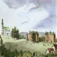 Amherst College, 1824. Namherst College u Amherstu Massachusetts, kao što je izgledalo 1824. Američki
