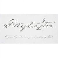 Posterazzi DPI potpis Georgea Washingtona do prvog predsjednika Sjedinjenih Američkih Država Poster