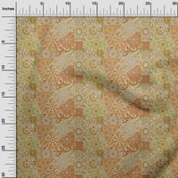 Onuone poliesterska spanda od narančaste tkanine azijske mozaičke cvjetne tkanine za šivanje tiskane