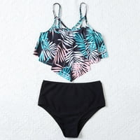 Utoimkio Tankini kupaći odijela za žene Tummy Control Women's List Ispis Tankini High Struk kupaći kostim