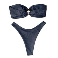 Stipkoh kostimi za žene V-izrez Hollow Split kupaći kostim CUTOut Tube Top bikini tankinis set kupaćim