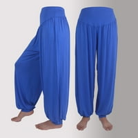 Ecqkame široke noge joga hlače za žene čišćenje modne ženske elastične labave opuštene pamučne meke