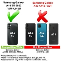 Vibecover tanak slučaj kompatibilan je za Samsung A 5G, ukupne straže Fle TPU poklopac, kaljenog zaštitnog