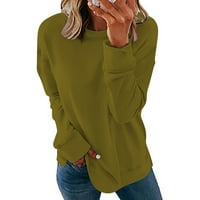 Dyegold pulover dukseri za žene s dugim rukavima majice Comfort Casual Loose Tops plus veličine pada