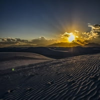 Zalazak sunca preko bijelog pijeska Nacionalni spomenik; Alamogordo, Novi Meksiko, Sjedinjene Američke