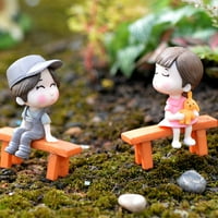 Yebay minijaturna lutka set minijaturna lutka slatka ručno rađena PVC kućna lutka figurica za vrt