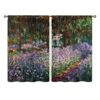Goory Modern uil slikarski zakloni paneli kafe šipka džep kratki paneli krajolik Kuhinjske zavjese Style