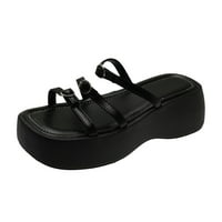 Chunky platforme sandale ravne sandale tobogane za žene, udobne dressy ljetne sandale cipele, lagana